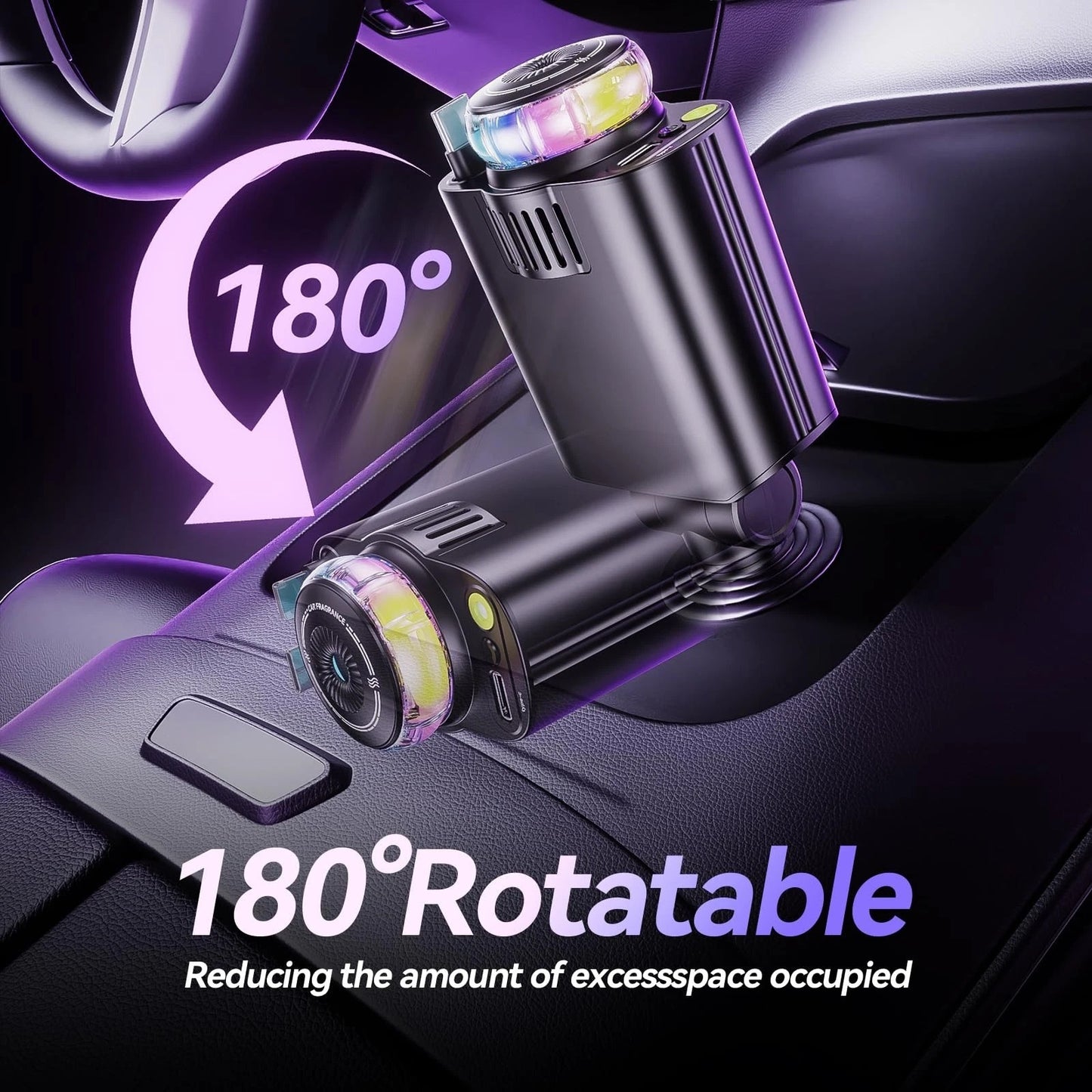 5-in-1 Retractable Car Charger & Starry Sky Aromatherapy Diffuser